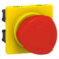 Кнопка аварийной остановки поворотная 10A желто-красная НО+НЗ 76602 Legrand Mosaic