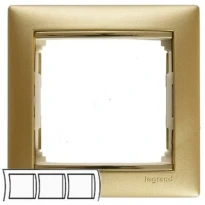 Рамка 3 поста матовое золото Legrand Valena 770303