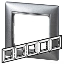 Рамка 5 постов алюминий матовый Legrand Valena 770335
