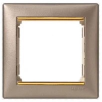 Рамка 1 пост титан/золотой штрих Legrand Valena 770361