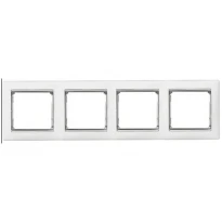 Рамка 4 пости білий/срібний штрих Legrand Valena 770494