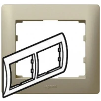 Рамка 2 пости titanium (титан) Legrand Galea Life 771402