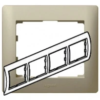 Рамка 4 поста titanium (титан) Legrand Galea Life 771404