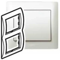 Рамка 2 поста вертикальная Galea Life цвет Pearl жемчужный 771506 Legrand