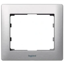 Рамка 1 пост brushed aluminium (Матовый алюминий) Legrand Galea Life 771951