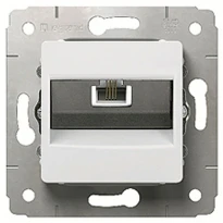 Механізм комп'ютерної розетки RJ45 категорія 6-і UTP одинарна білий 773641 Legrand Cariva