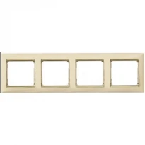 Рамка 4 поста слоновая кость/золотой штрих Legrand Valena 774154