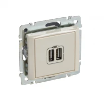 Розетка USB тип A + USB тип A 5V 1500mA Valena 774170 слонова кістка Legrand