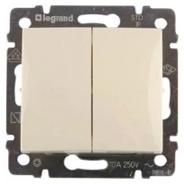 Механизм проходного 2-клавишного переключателя слоновая кость 774308 Legrand Valena