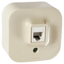 Розетка компьютерная RJ45 категории 5е UTP слоновая кость 782454 Legrand Forix (Quteo)