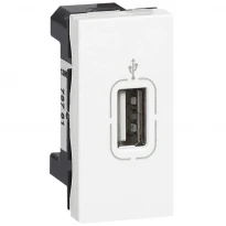 Механизм USB-розетки для передачи данных USB 2.0 белый 78761 Legrand Mosaic