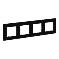 Рамка 4 постовая 863594 черный Niloe Step Legrand