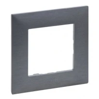 Рамка 1 постовая 863991 фактурная сталь Niloe Step Legrand