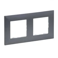 Рамка 2 постовая 863992 фактурная сталь Niloe Step Legrand