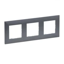 Рамка 3 постовая 863993 фактурная сталь Niloe Step Legrand