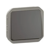 Вимикач кнопковий 10А з НВ контактом механізм Антрацит IP55 IK08 069810L PLEXO LEGRAND