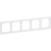 Рамка 5-постовая IP20 IK04 Белый 721505 SUNO LEGRAND