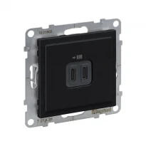 Розетка USB Тип С+C 15 Вт 5В чорний IK04 IP40 721431 Suno Legrand