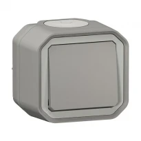 Перемикач 10А накладний сірий IP55 IK08 069711L PLEXO LEGRAND