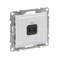Розетка USB Тип С+C 15 Вт 5В білий IK04 IP40 721131 Suno Legrand