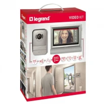 Відеодомофон з кольоровим дисплеєм 10'' сенсорний сталевий 95° 369330 Legrand