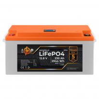 Аккумулятор LP LiFePO4 LCD 12V (12,8V) 230Ah (2944Wh) (BMS 150A/75A) пластик 20942 LogicPower