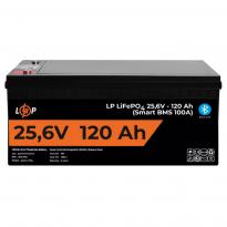 Акумулятор LP LiFePO4 25,6V 120Ah (3072Wh) (Smart BMS 100А) з BT пластик для ДБЖ 22424 LogicPower