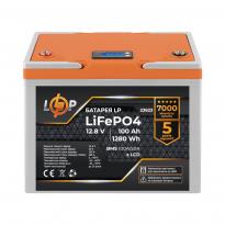 Акумулятор LP LiFePO4 12,8V 100Ah (1280Wh) (BMS 100A/50А) пластик LCD для ДБЖ 23623 LogicPower