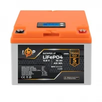 Аккумулятор LP LiFePO4 12,8V 32Ah (410Wh) (BMS 50А/25A) пластик LCD 23829 LogicPower