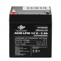 Аккумулятор AGM LPM 12V 5Ah 3861 LogicPower