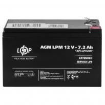 Аккумулятор AGM LPM 12V 7.2Ah 3863 LogicPower