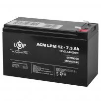 Акумулятор AGM LPM 12V 7.5Ah 3864 LogicPower