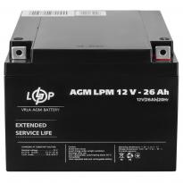 Акумулятор AGM LPM 12V 26Ah 4134 LogicPower