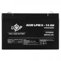Акумулятор AGM LPM 6V 14Ah 4160 LogicPower