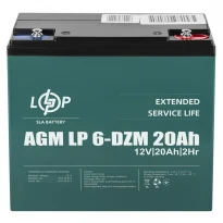 Тяговый свинцово-кислотный аккумулятор LP 6-DZM-20Ah 12V 5438 LogicPower