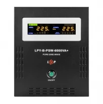 Джерело безперебійного живлення з правильною синусоїдою 48V LPY-B-PSW-6000VA+ 4200W 10A/20A без АКБ 6615 LogicPower