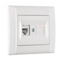 Розетка компьютерная cat6+гнездо белая 42001135 Defne Makel