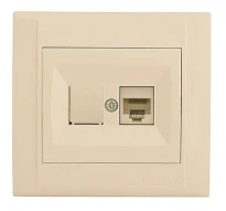 Розетка компьютерная cat5+гнездо кремовая 42010035 Defne Makel