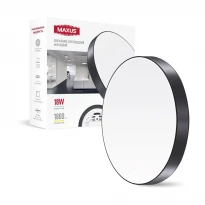 Светильник светодиодный 1-MSP-1841-SLB SP Ceiling 18W 4100K IP40 Circle Slim черный Maxus