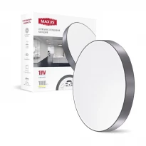 Светильник светодиодный 1-MSP-1841-SLG SP Ceiling 18W 4100K IP40 Circle Slim серый Maxus