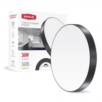 Светильник светодиодный 1-MSP-3641-SLB SP Ceiling 36W 4100K IP40 Circle Slim черный Maxus