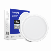 Светильник светодиодный антивандальный 12W 5000K IP65 круг белый 1-GBH-1250-C Global
