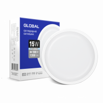 Светильник светодиодный антивандальный 15W 5000K IP65 круг белый 1-GBH-1550-C Global