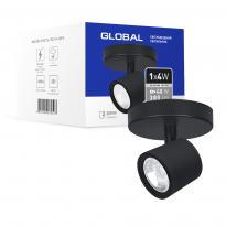 Светодиодный спотовый светильник GSL-02C 4W 4100K черный 1-GSL-20441-CB Global