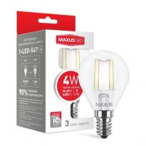 Светодиодная лампа Эдисона Filament 1-LED-547 G45 E14 4W 3000K 220V Maxus