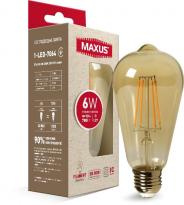 Светодиодная лампа Amber 1-LED-7064 ST E27 6W 2200K 220V Maxus