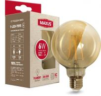 Светодиодная лампа Amber 1-LED-7095 G95 E27 6W 2200K 220V Maxus