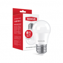 Светодиодная лампа G45 8W 4100K 220V E27 1-LED-748 Maxus