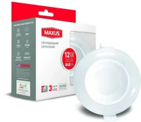 Светодиодный врезной умный светильник 1-MAX-01-3-SDL-12-C 12W 3000/3500/4100K Maxus