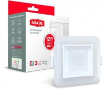 Светодиодный врезной умный светильник 1-MAX-01-3-SDL-12-S 12W 3000/3500/4100K Maxus